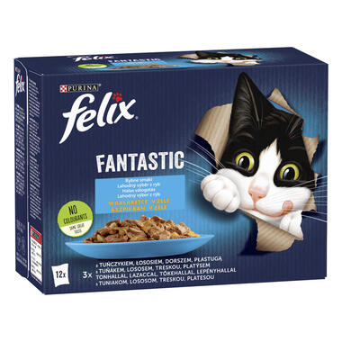 Felix® Fantastic® - 12 saszetek z rybnymi smakami w galaretce