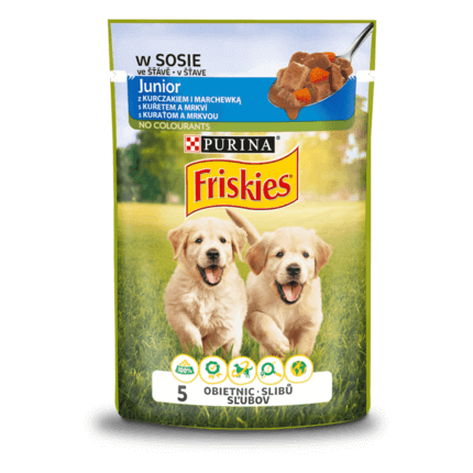 Friskies Junior z kurczakiem i marchewką w sosie