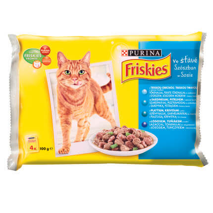 Friskies Adult Multipack z rybą i warzywami w sosie (4x100g)