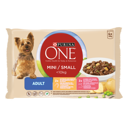 Purina ONE® Mini <10 kg Adult z kurczakiem oraz z wołowiną