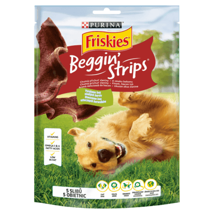 Friskies Beggin' Strips Karma dla psów o smaku bekonu 120 g