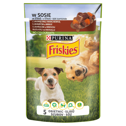 Friskies Karma dla psów z jagnięciną i marchewką 100 g