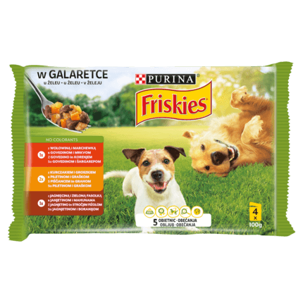 Friskies Karma dla psów w galaretce 400 g (4 x 100 g)