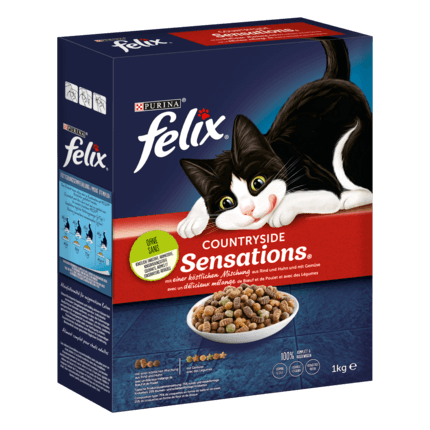 Felix® Countryside Sensations® z pyszną mieszanką Wołowiny i Kurczaka i z warzywami