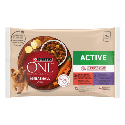PURINA ONE Mini Active z Wołowiną oraz Kaczką