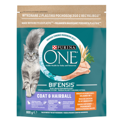 Purina ONE Coat&Hairball, Bogata w Kurczaka