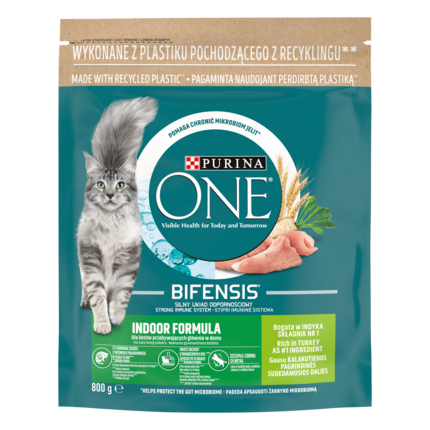 Purina ONE Indoor, Bogata w Indyka i Pełne Ziarna
