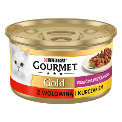 ourmet® GOLD Podwójna przyjemność z wołowiną i kurczakiem