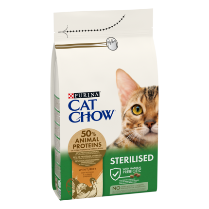 PURINA® CAT CHOW® Sterilised - Karma dla kotów po zabiegu sterylizacji z Indykiem