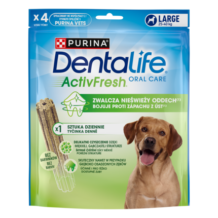 Purina® DentaLife® ActivFresh Uzupełniająca karma dla dużych psów