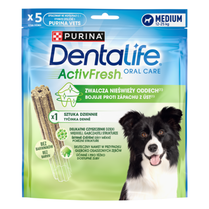 Purina® DentaLife® ActivFresh Uzupełniająca karma dla średniej wielkości psów