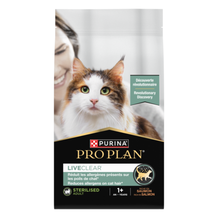 PRO PLAN® LIVECLEAR® Sterilised Adult 1+ years dla dorosłych kotów po zabiegu sterylizacji Bogata w Łososia.