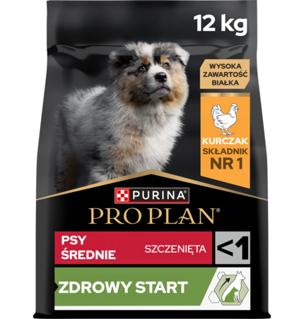 PRO PLAN® HEALTHY START, Karma sucha dla szczeniąt ras średnich ZDROWY START, Bogata w Kurczaka
