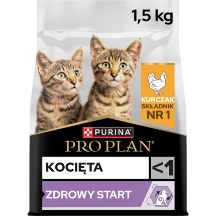 PRO PLAN® Kitten HEALTHY START, Karma sucha dla kociąt, Bogata w Kurczaka