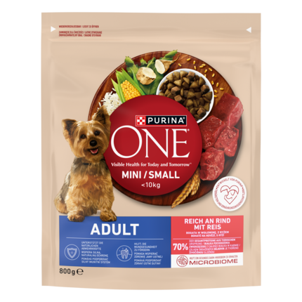 Purina ONE® Mini <10 kg Adult, Bogata w Wołowinę