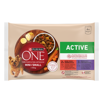 Purina ONE® Mini <10 kg Active z Wołowiną oraz Kaczką