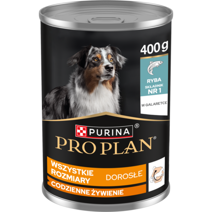 PRO PLAN Wet Adult – karma z rybą w galaretce dla psów wszystkich ras