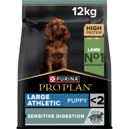 PRO PLAN® SENSITIVE DIGESTION, Karma sucha dla szczeniąt ras dużych atletycznych i z wrażliwym układem pokarmowym, Bogata w J