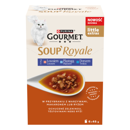 GOURMET® SOUP ROYALE z Łososiem, Płastugą i Dorszem