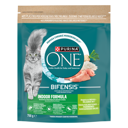 Purina® ONE® Indoor, Bogata w Indyka i Pełne Ziarna