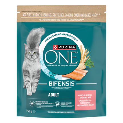 Purina® ONE® Adult, Bogata w Łososia i Pełne Ziarna
