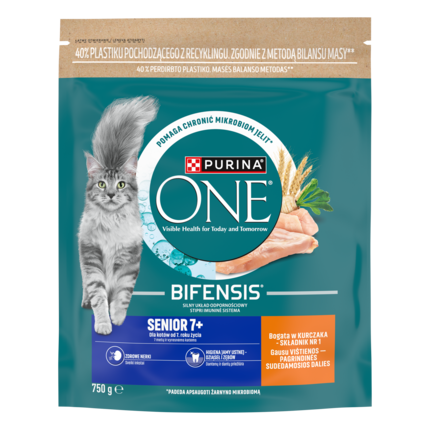 Purina® ONE® Senior 7+ Bogata w kurczaka i pełne ziarna