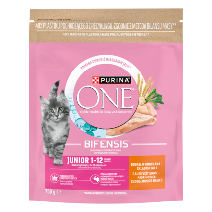 Purina® ONE® Junior, Bogata w Kurczaka i Pełne Ziarna