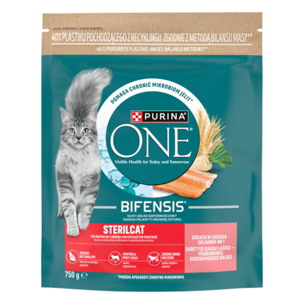 Purina® ONE® Sterilcat, Bogata w Łososia