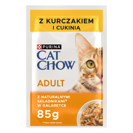 Cat Chow Adult Kurczak z cukinią w galaretce – mokra karma dla kotów