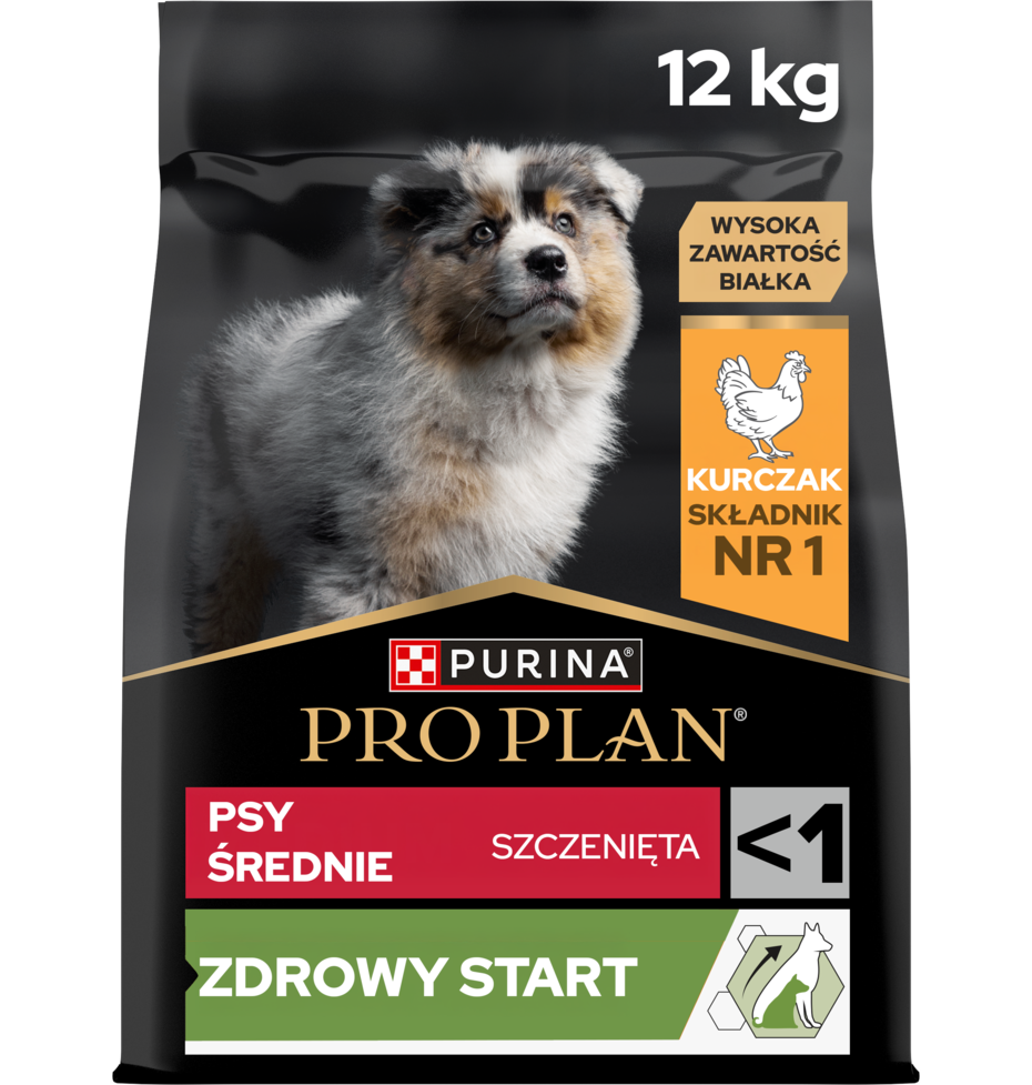 PRO PLAN® HEALTHY START, Karma sucha dla szczeniąt ras średnich ZDROWY START, Bogata w Kurczaka