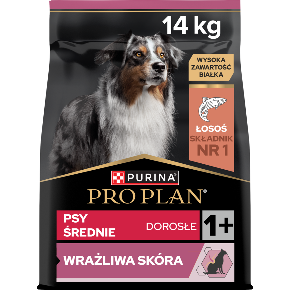 PRO PLAN Medium Sensitive Skin z łososiem