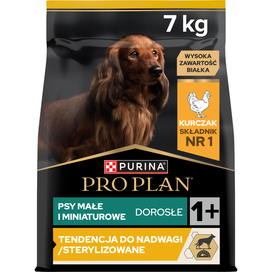 PRO PLAN® LIGH/STERILISED, Karma sucha dla dorosłych psów ras małych i miniaturowych z tendencją do nadwagi lub po zabiegu st