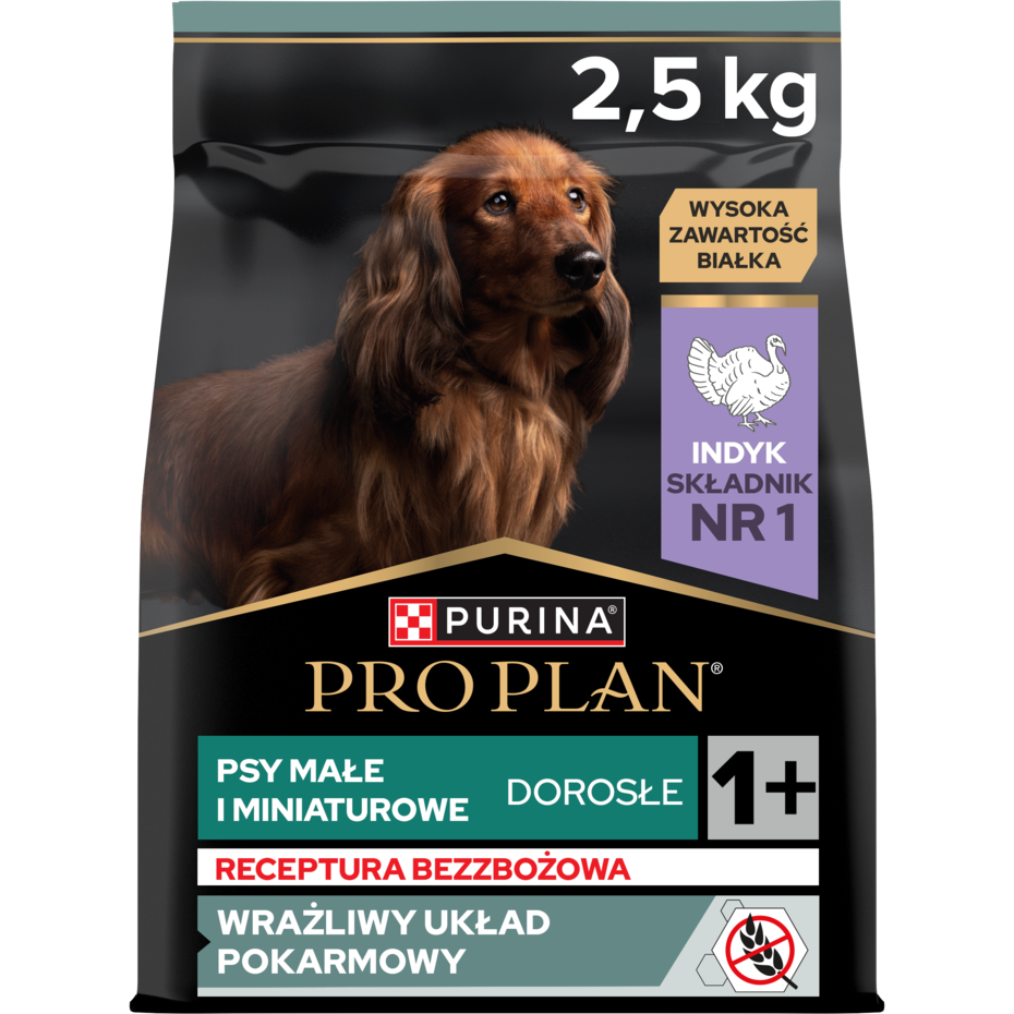 PRO PLAN® SENSITIVE DIGESTION, Karma sucha bezzbożowa dla dorosłych psów ras małych i miniaturowych z wrażliwym układem pokar