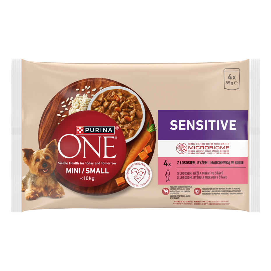 Purina ONE® Mini <10 kg Sensitive z Łososiem