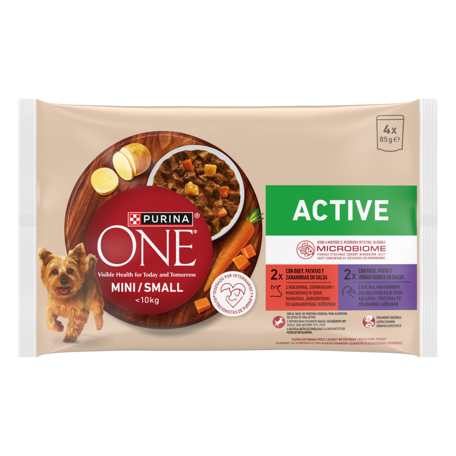 Purina ONE® Mini <10 kg Active z Wołowiną oraz Kaczką