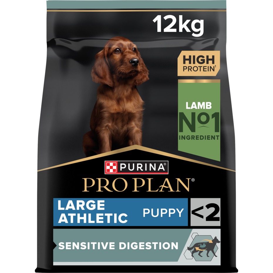 PRO PLAN® SENSITIVE DIGESTION, Karma sucha dla szczeniąt ras dużych atletycznych i z wrażliwym układem pokarmowym, Bogata w J