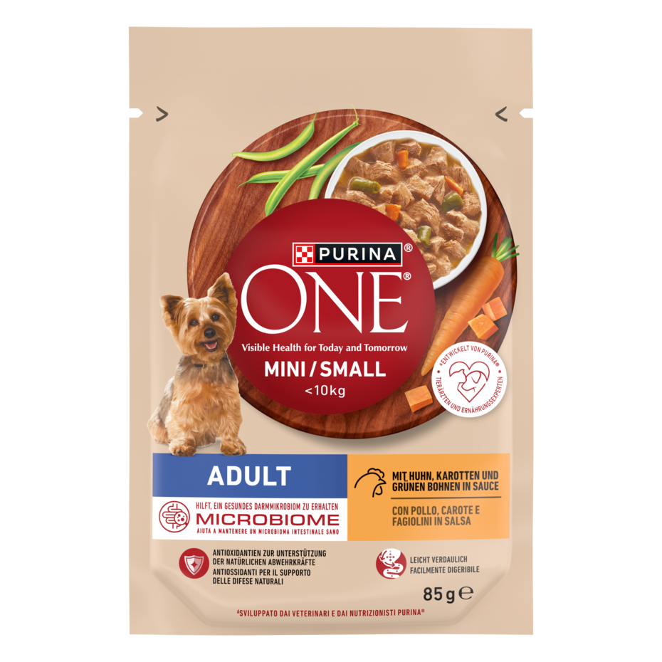 Purina ONE Mini/Small Adult – karma z kurczakiem, marchewką i fasolką