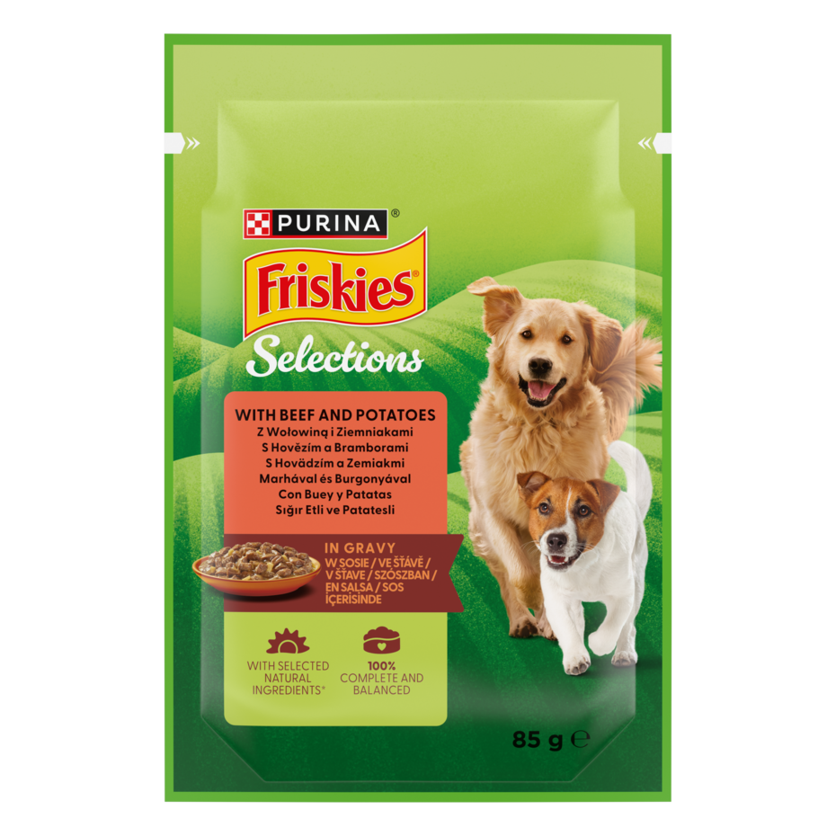 Friskies® Adult z wołowiną i ziemniakami w sosie