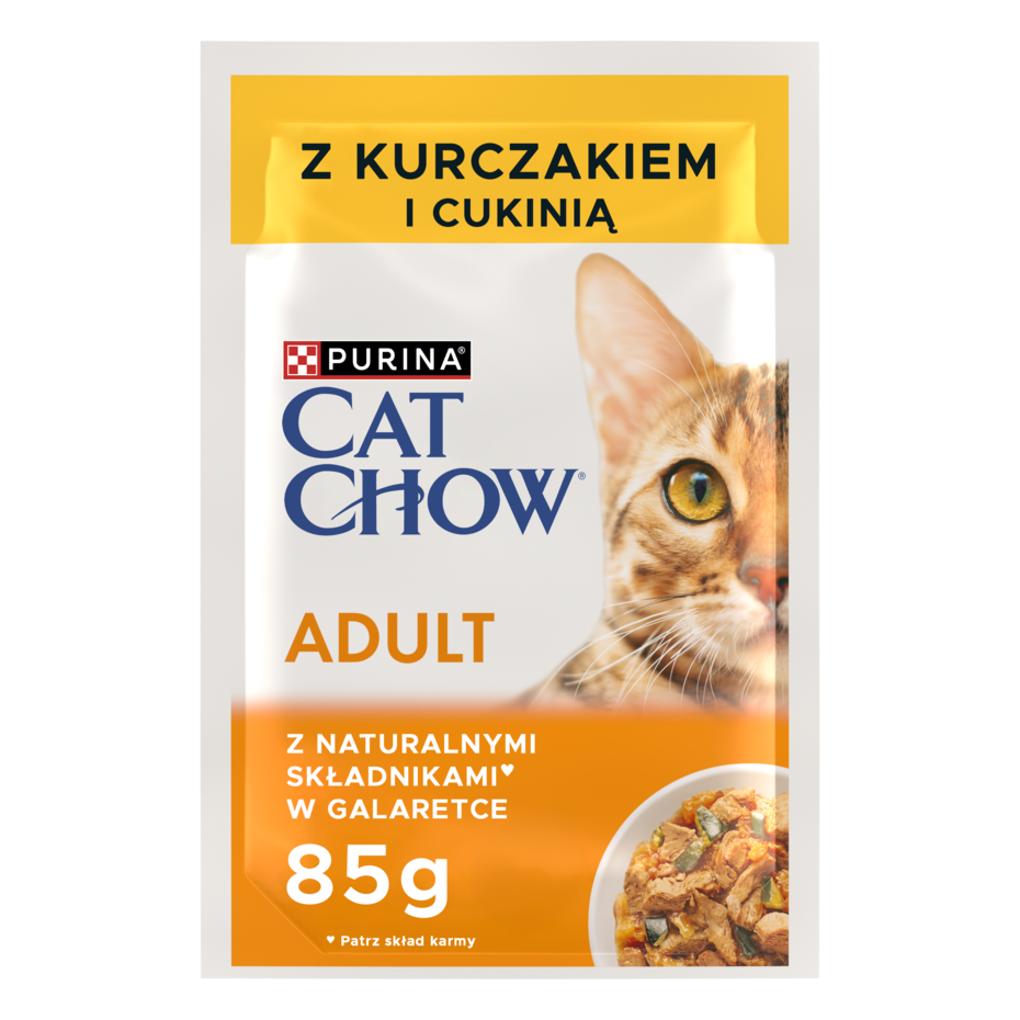 Cat Chow Adult Kurczak z cukinią w galaretce – mokra karma dla kotów
