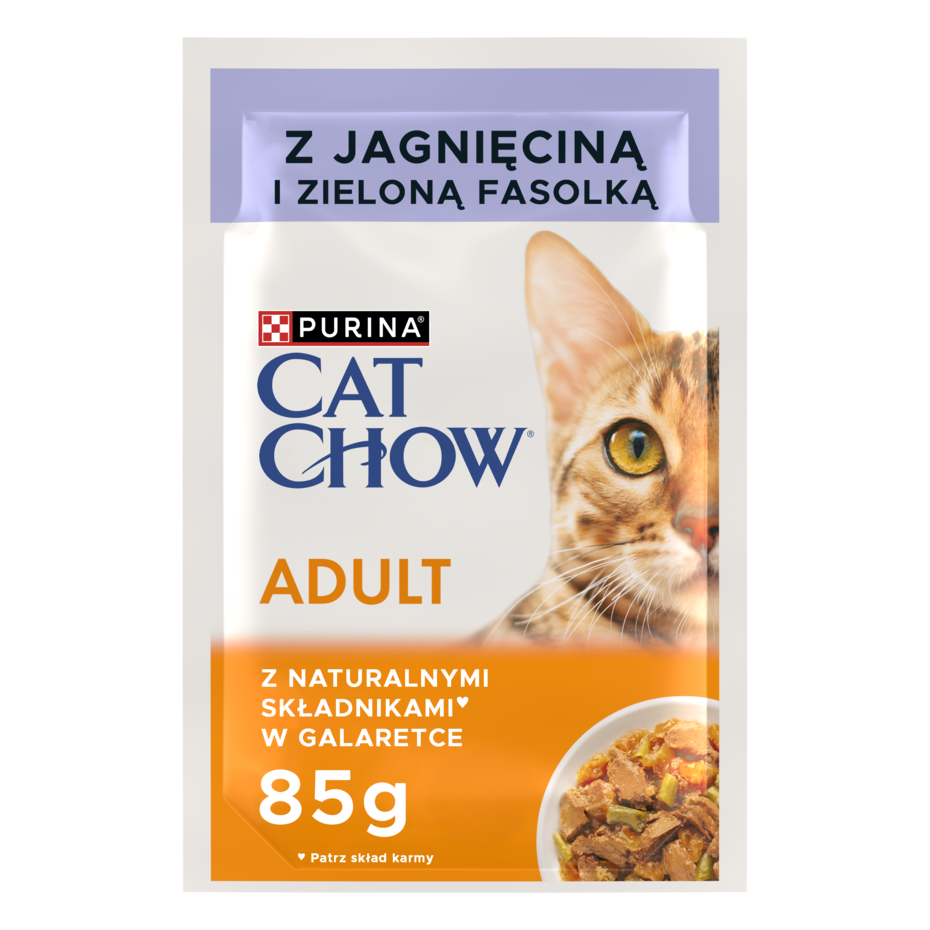 Cat Chow Adult Jagnięcina z fasolką w sosie – mokra karma dla kotów