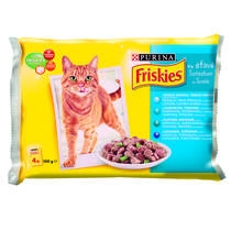 Friskies Adult Multipack z rybą i warzywami w sosie (4x100g)