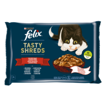 FELIX® Tasty Shreds Wiejskie smaki z wołowiną i kurczakiem