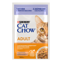 PURINA® CAT CHOW® Adult z jagnięciną i zieloną fasolką w sosie pełnoporcjowa karma dla dorosłych kotów