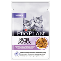 PRO PLAN Nutrisavour Kitten Karma dla kociąt delikatne kawałki z indykiem w sosie 85 g