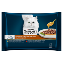 Gourmet Perle Karma dla kotów fileciki w smakowitym sosie 340 g (4 x 85 g)