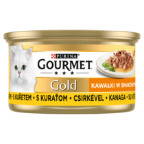 Gourmet® Gold Karma dla kotów kawałki w smakowitym sosie z kurczakiem 85 g