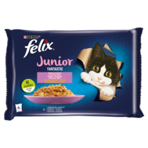 Felix Fantastic Junior Karma dla kociąt wybór smaków w galaretce 340 g (4 x 85 g)