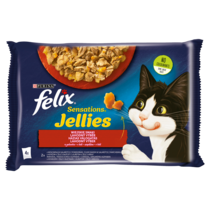 Felix Sensations Jellies Karma dla kotów wiejskie smaki w galaretce 340 g (4 x 85 g)