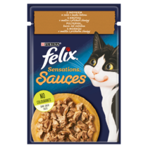Felix Sensations Sauce Karma dla kotów z indykiem w sosie o smaku bekonu 85 g