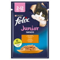 Felix Fantastic Junior Karma dla kociąt kurczak w galaretce 85 g